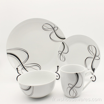 Hot Home Hotel Restaurant Table Valise Porcelaine en céramique